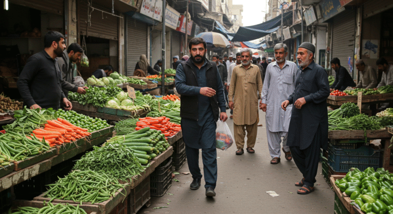 Man Caught Stealing Vegetables from Sabzi Mandi in Quetta